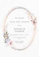 Whimsical Wreath - Invitación Para Baby Shower